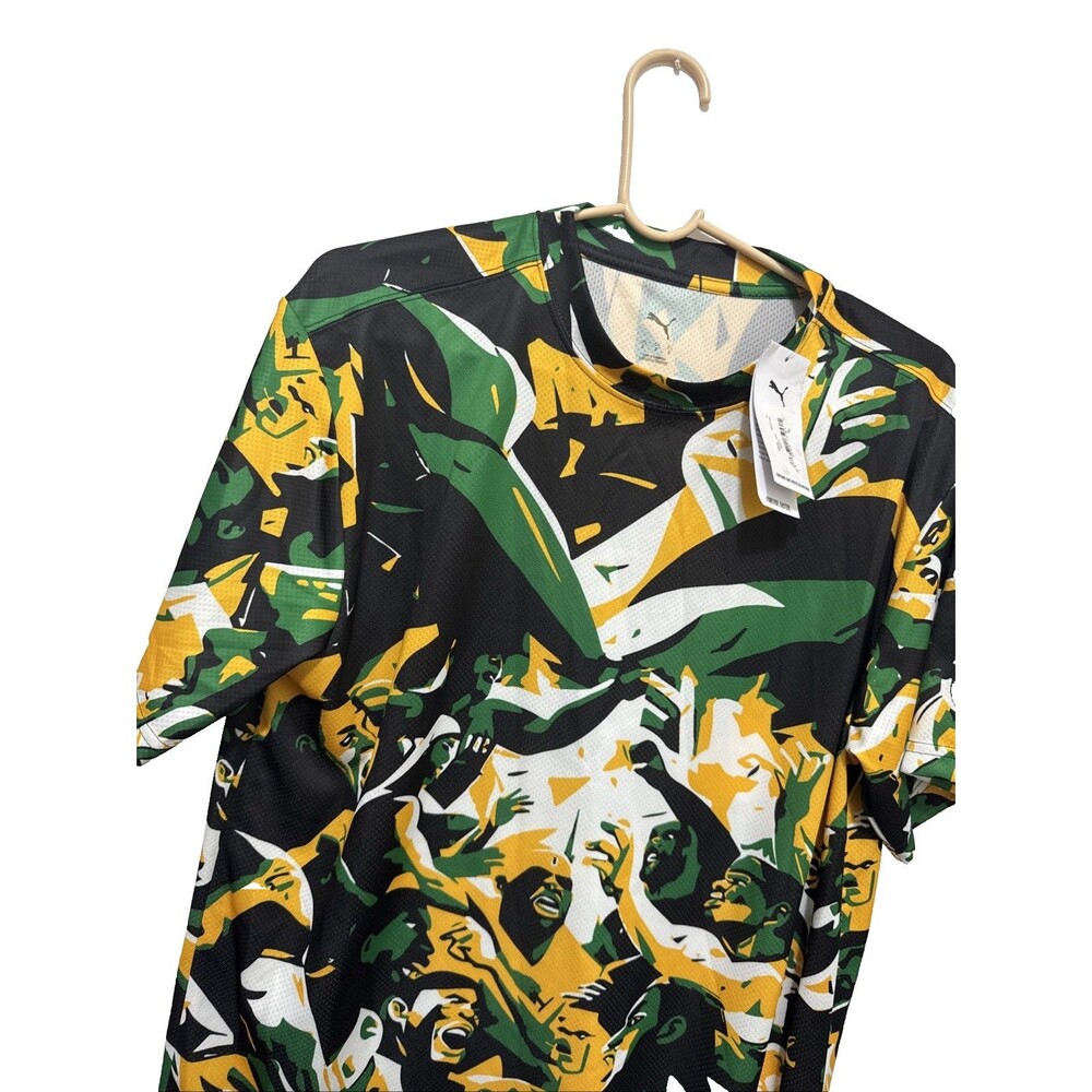 NWT PUMA Rival Rage AOP Jamaica Mesh Tee Men’s S - Picture 9 of 10